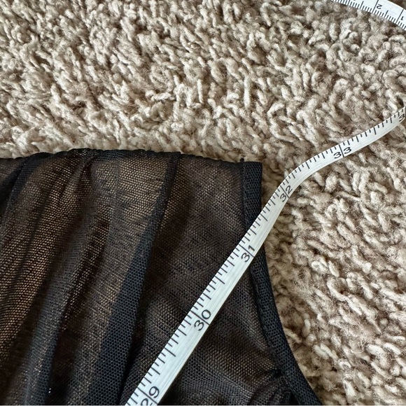 TADASHI SHOJI Black Illusion Ruched Mesh Dress - XS - Elegant Party Look - Picture 10 of 16